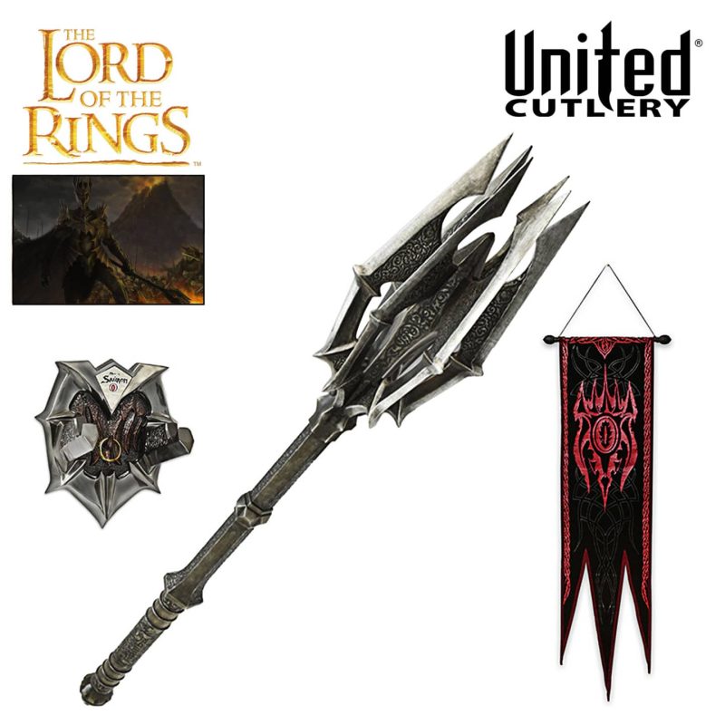 Masse de Sauron avec bague et bannière