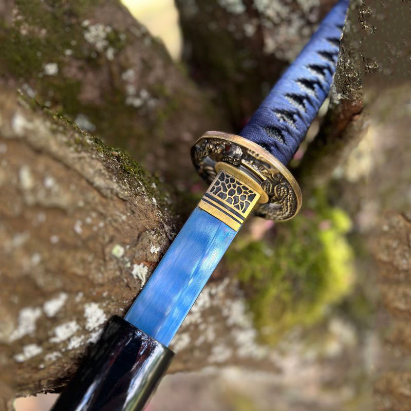 Katana du Roi Dragon Bleu en acier T10